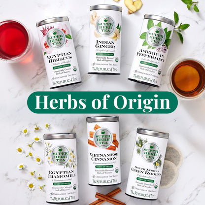 Organic South African Green Rooibos SuperHerb® Herbs of Origin Tea Bags