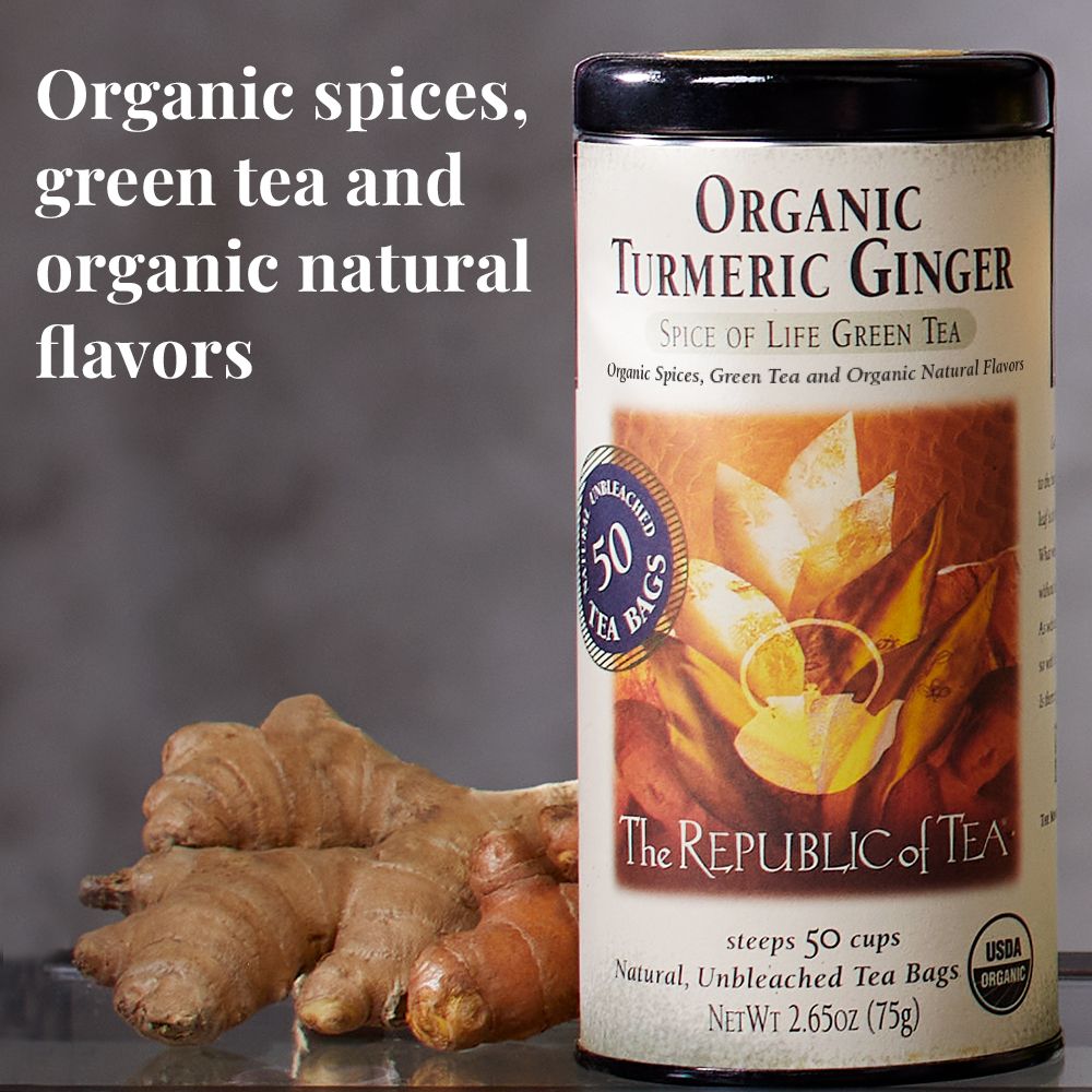 Organic Turmeric Ginger Green Tea Bags