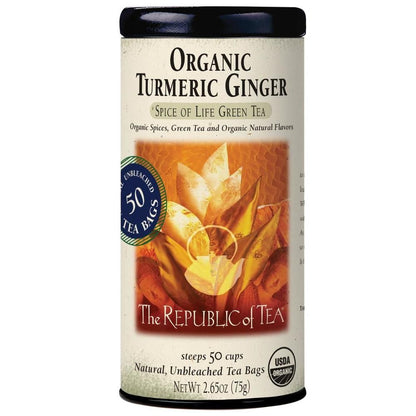 Organic Turmeric Ginger Green Tea Bags