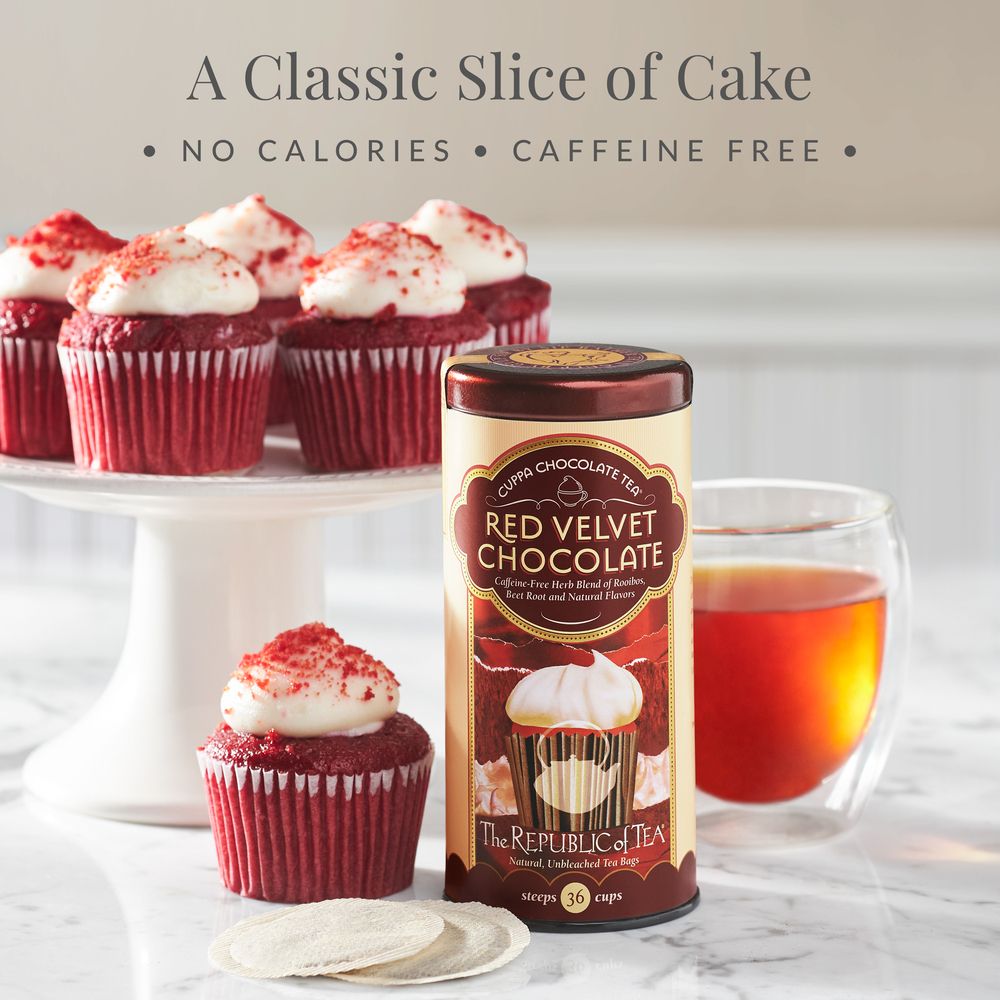 Red Velvet Cuppa Chocolate Tea Bags – The Republic of Tea