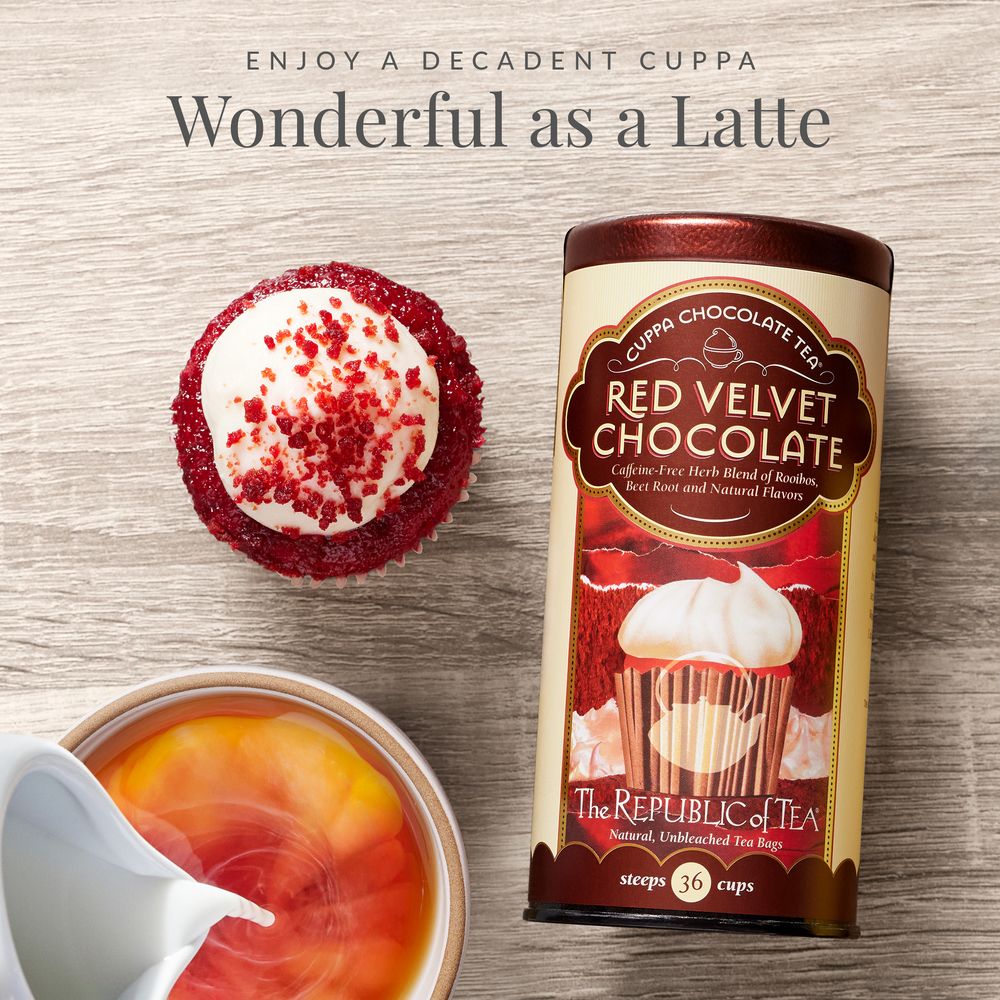 Red Velvet Cuppa Chocolate Tea Bags – The Republic of Tea