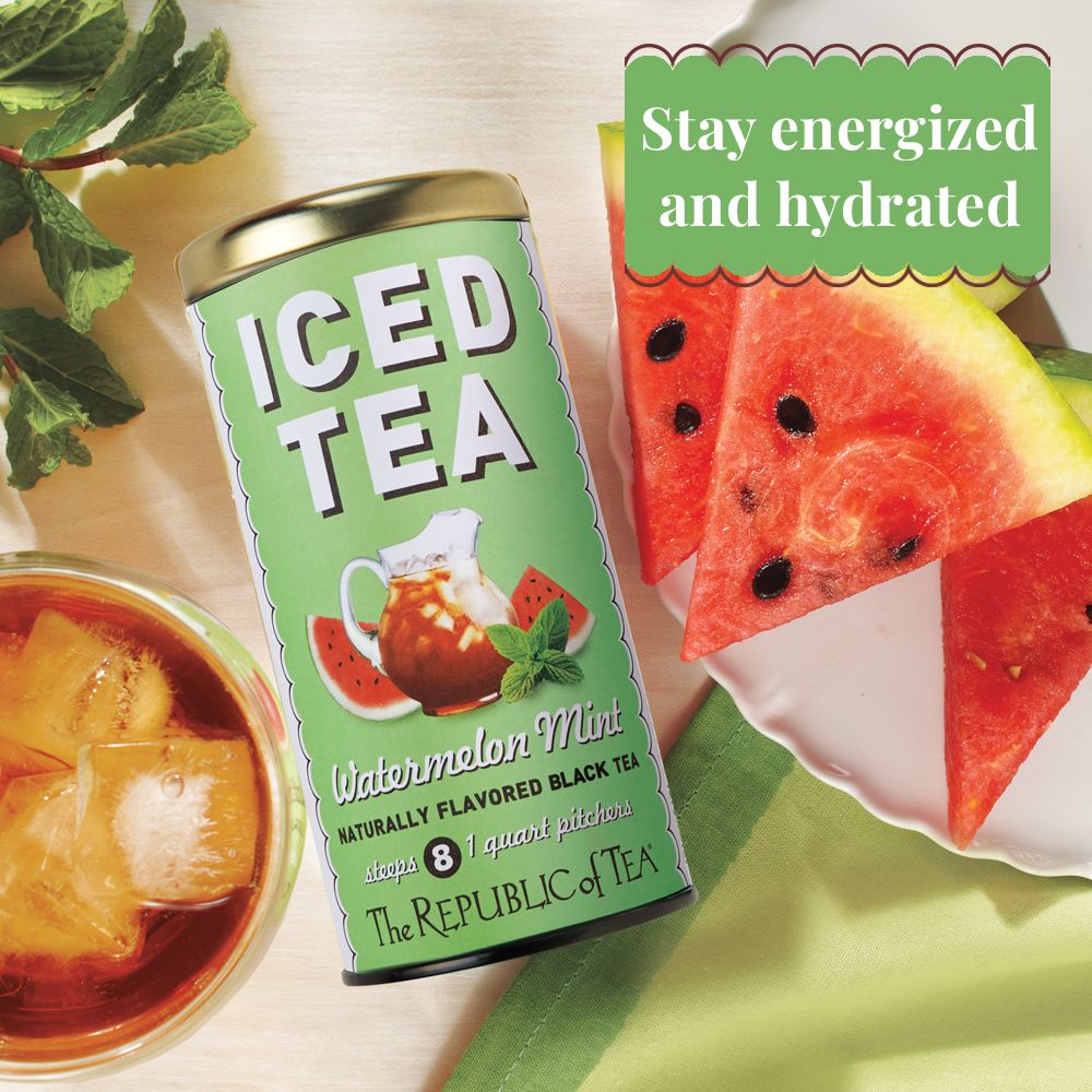 Watermelon Mint Black Large Iced Tea Pouches – The Republic of Tea