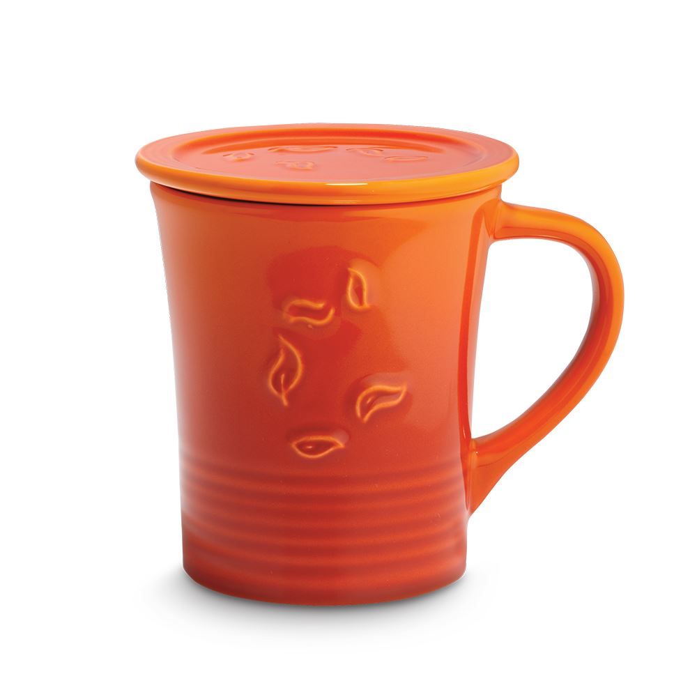 Orange Spice Dancing Leaves Mug
