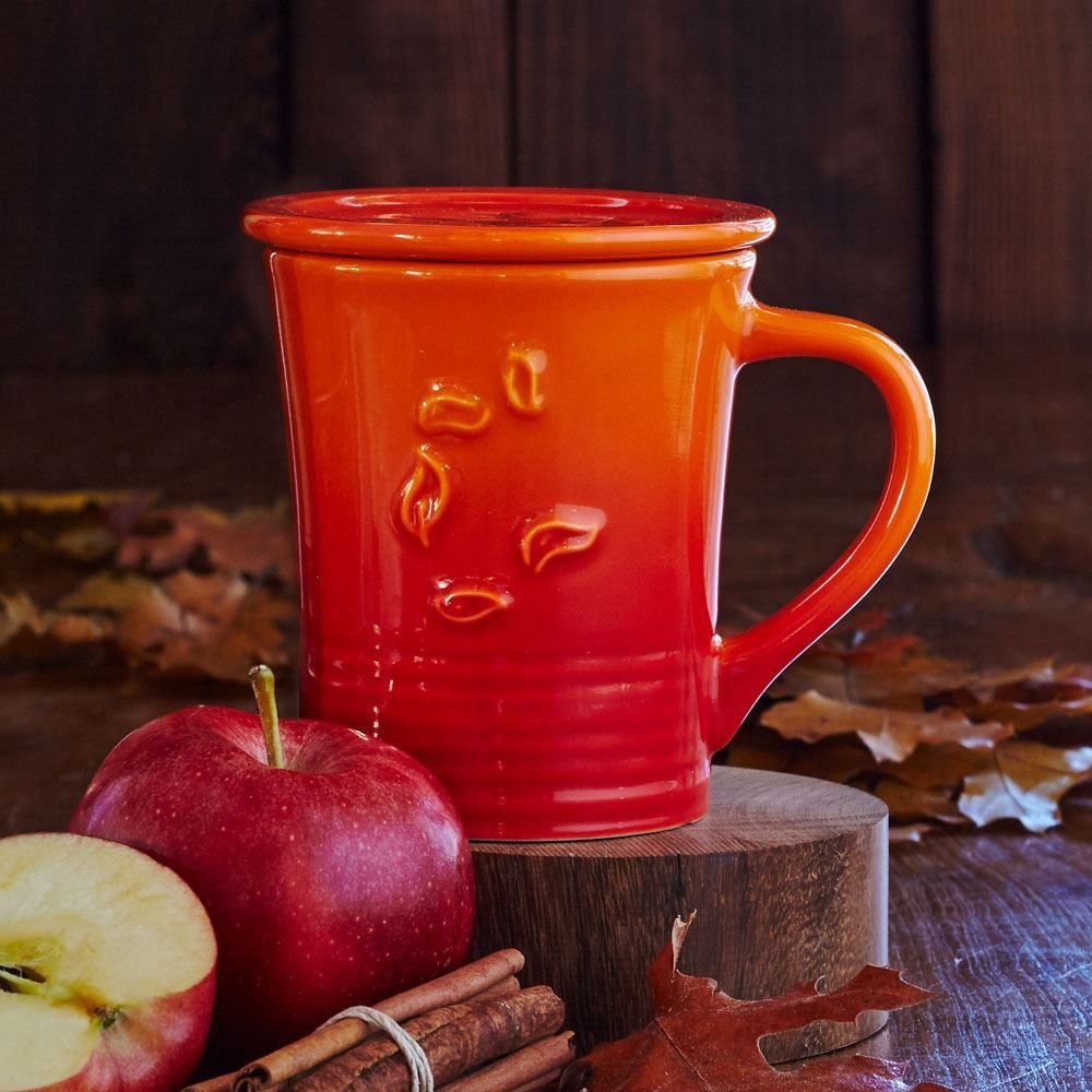 Orange Spice Dancing Leaves Mug