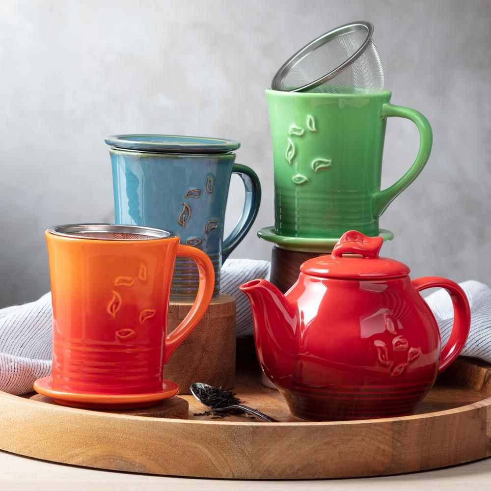 Orange Spice Dancing Leaves Mug
