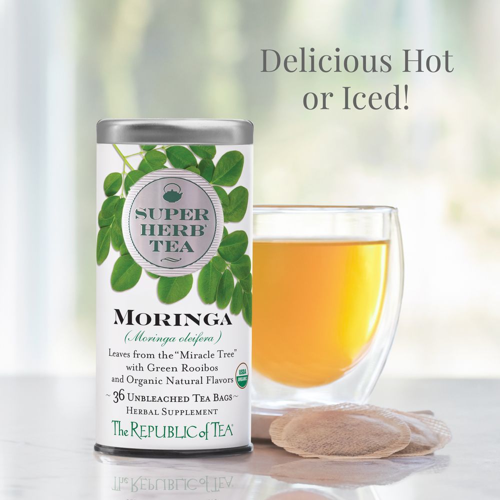 thumbnail image 2 of Lotus Today Moringa Herbal Green Tea - 100g, Caffeine Free For Energy & Mood 2 of 6