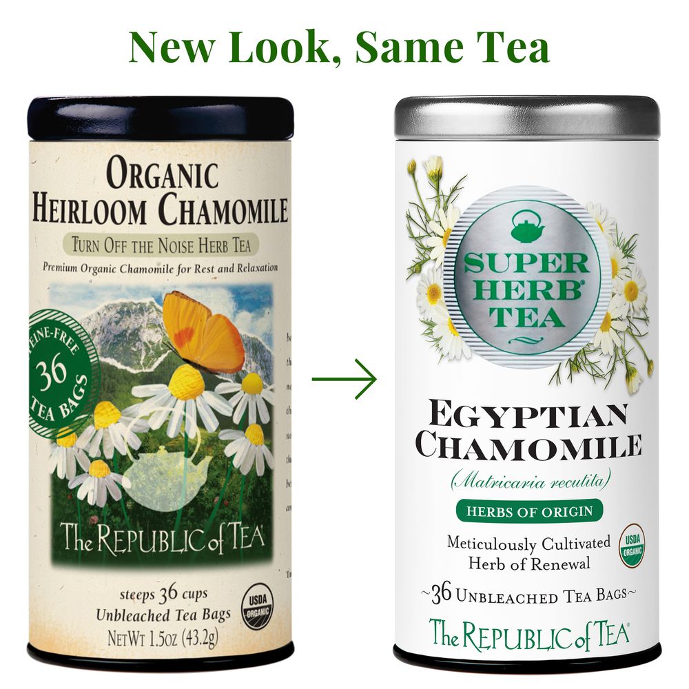 Organic Egyptian Chamomile SuperHerb® Herbs of Origin Tea Bags – The  Republic of Tea