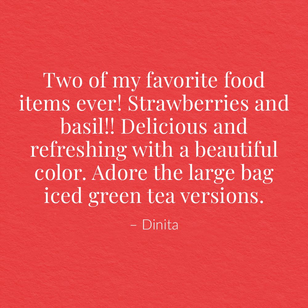 Strawberry Basil Green Tea Large Iced Tea Pouches