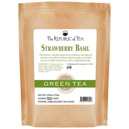 Strawberry Basil Green Tea Bags