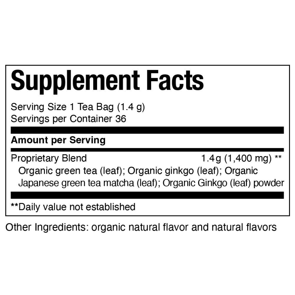 Organic Brain Boost SuperGreen Tea Bags
