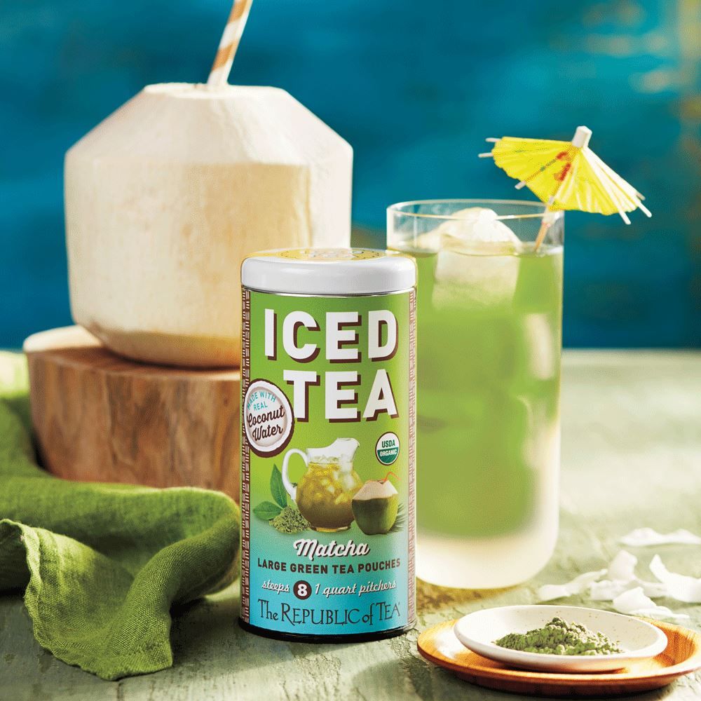Organic Matcha Coconut Water Iced Tea Pouches