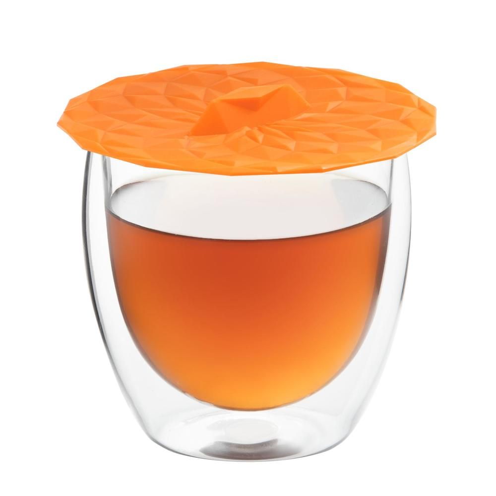 Orange Silicone Tea Lid (Set of 2)