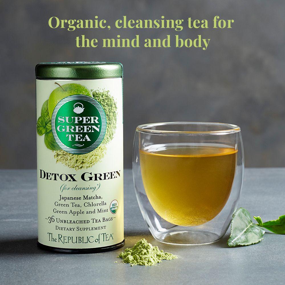 Organic Detox Green SuperGreen Tea Bags – The Republic of Tea