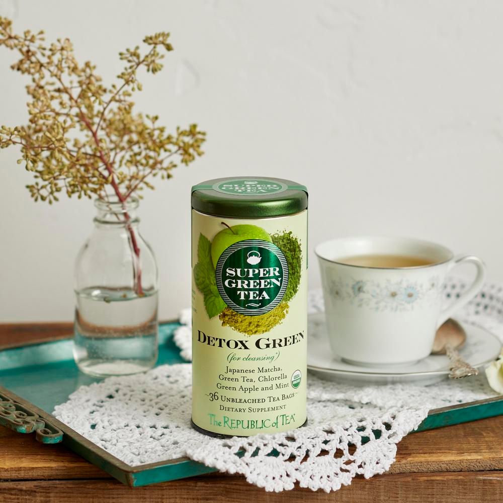 トップス green tea Organic Detox Green SuperGreen Tea Bags – The Republic of Tea