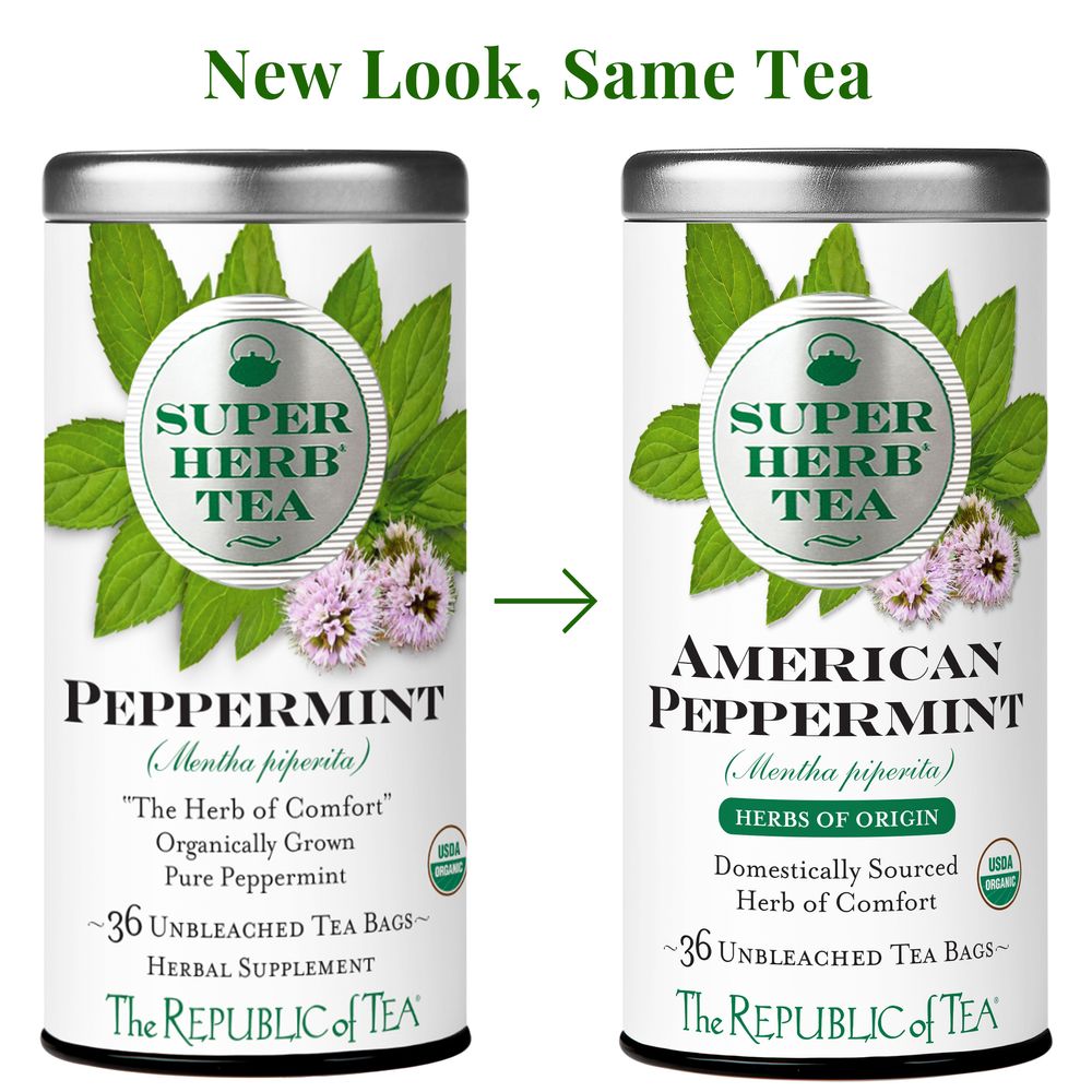 Organic American Peppermint SuperHerb® Herbs Of Origin Tea Bags