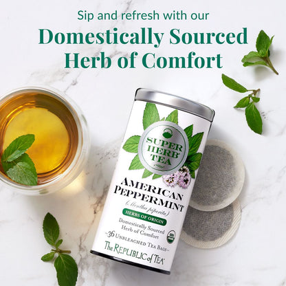 Organic American Peppermint SuperHerb® Herbs Of Origin Tea Bags