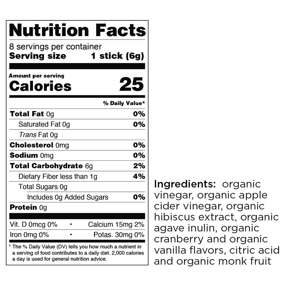 Organic Apple Cider Vinegar Cranberry Hibiscus Single Sips®