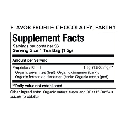 Organic Cacao Cinnamon Pu-erh SuperDigest Tea®