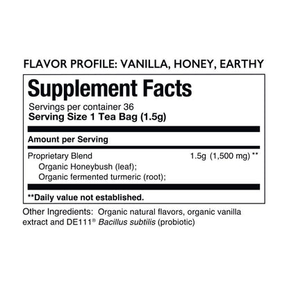 Organic SuperDigest Honeybush Vanilla And Turmeric Tea Bags