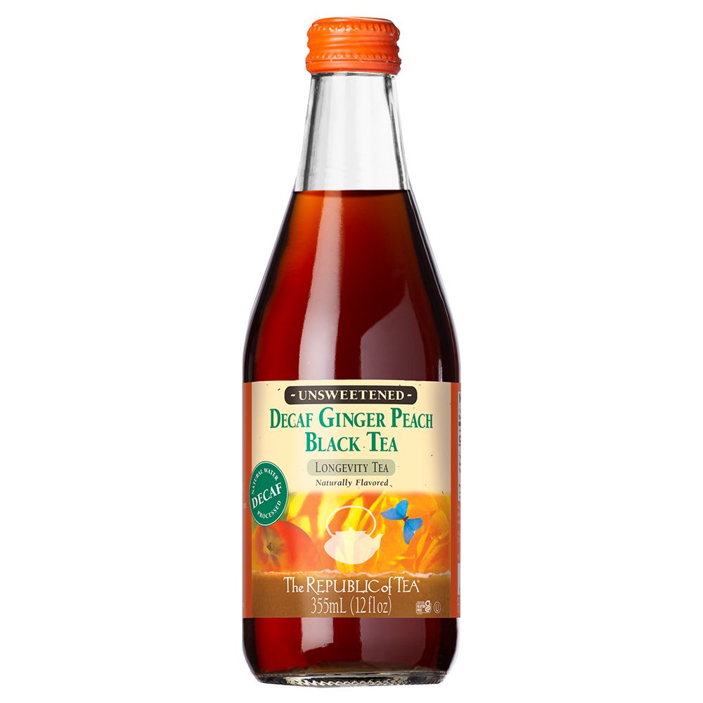 Decaf Ginger Peach Black Iced Tea - 12 oz