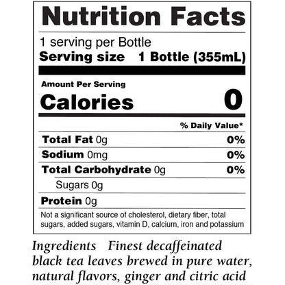 Decaf Ginger Peach Black Iced Tea - 12 oz