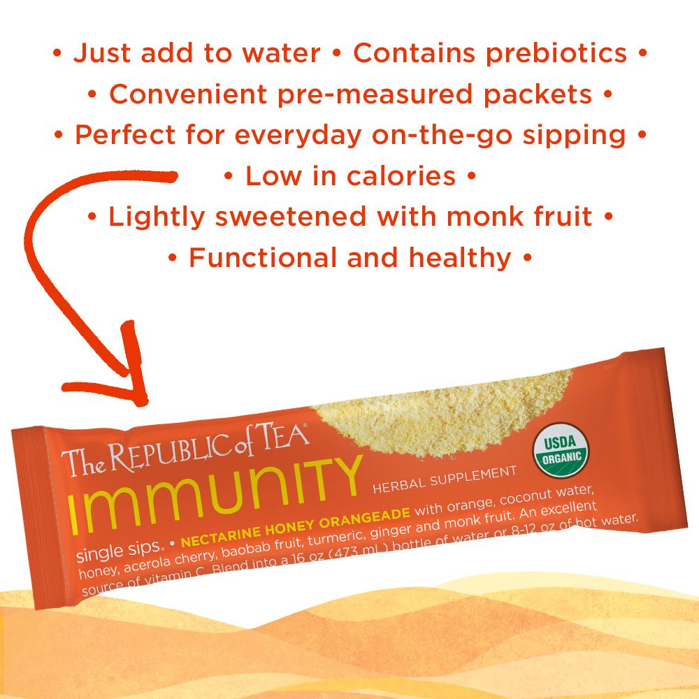 Immunity Nectarine Honey Orangeade Single Sips®