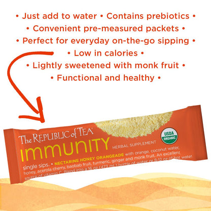 Immunity Nectarine Honey Orangeade Single Sips®