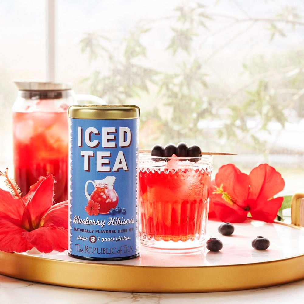 Blueberry Hibiscus Iced Tea