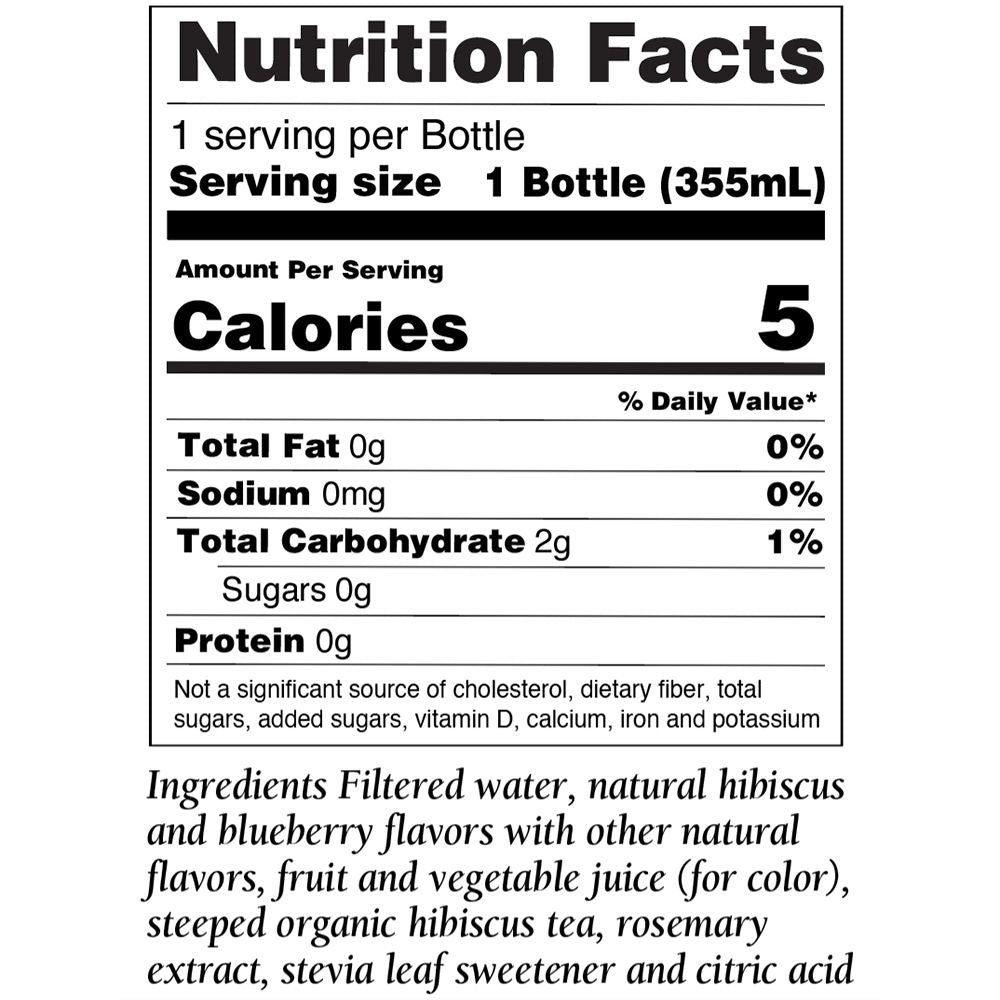 Blueberry Hibiscus Bottled Iced Tea - 12 oz