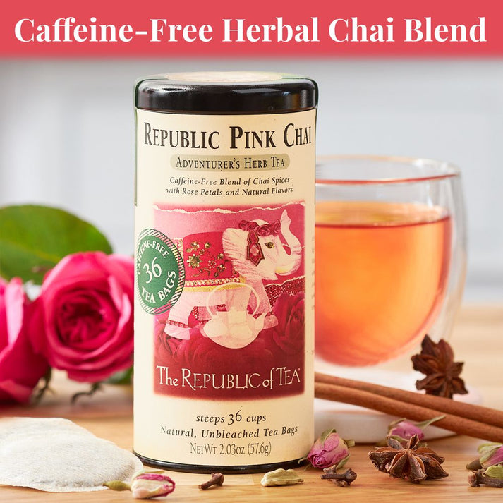 Republic Pink Chai Herbal Tea Bags – The Republic of Tea