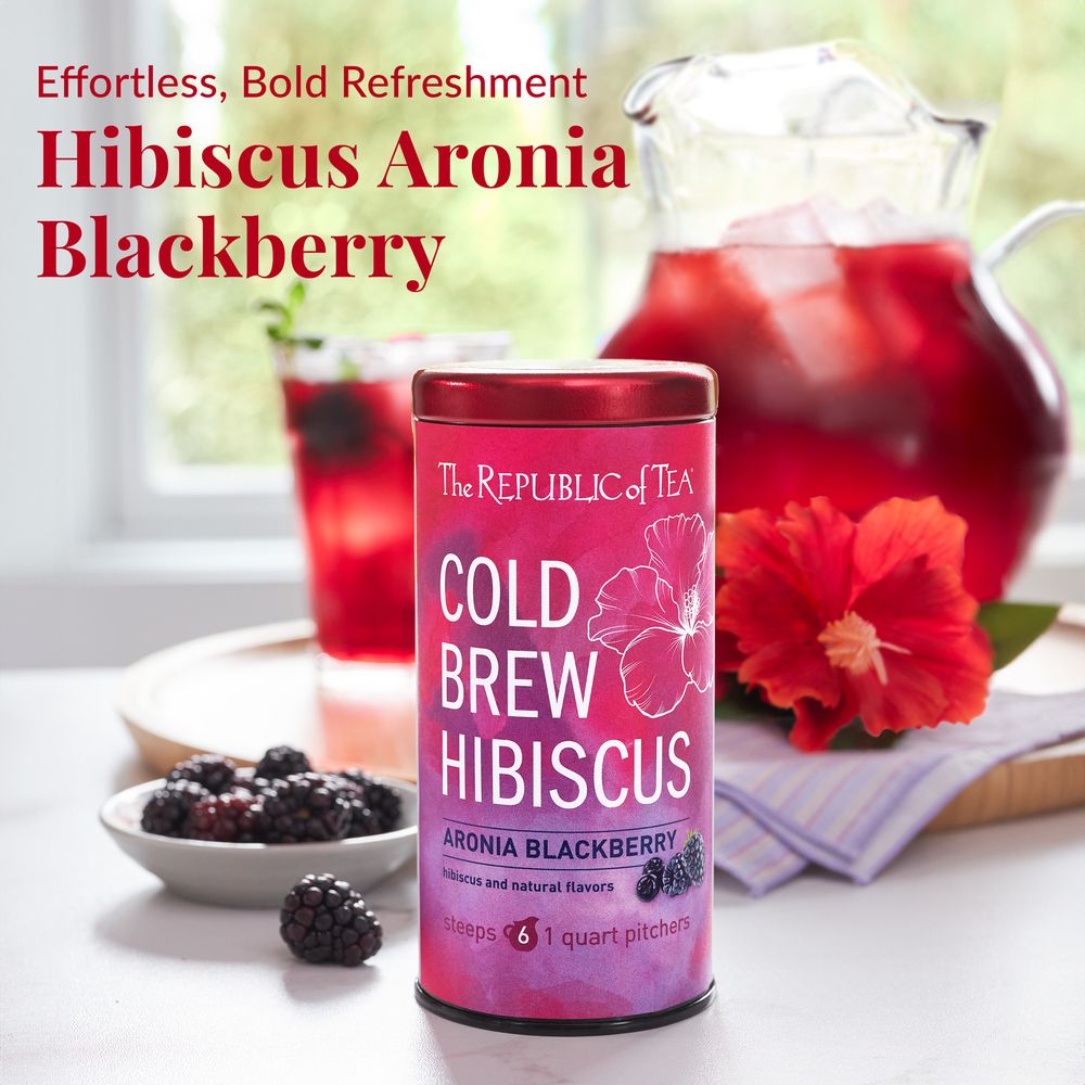 Cold Brew Hibiscus Aronia Blackberry Iced Tea Pouches