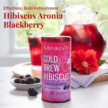 Cold Brew Hibiscus Aronia Blackberry Iced Tea Pouches
