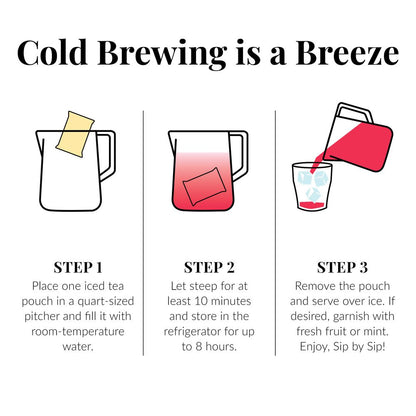 Cold Brew Hibiscus Aronia Blackberry Iced Tea Pouches