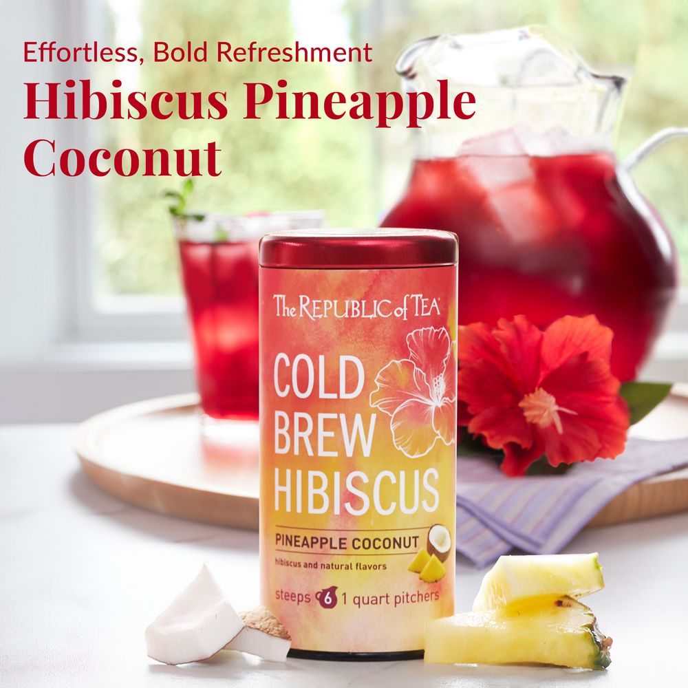 Cold Brew Hibiscus Pineapple Coconut Iced Tea Pouches