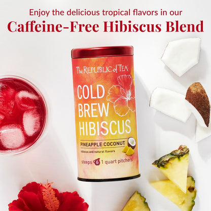 Cold Brew Hibiscus Pineapple Coconut Iced Tea Pouches