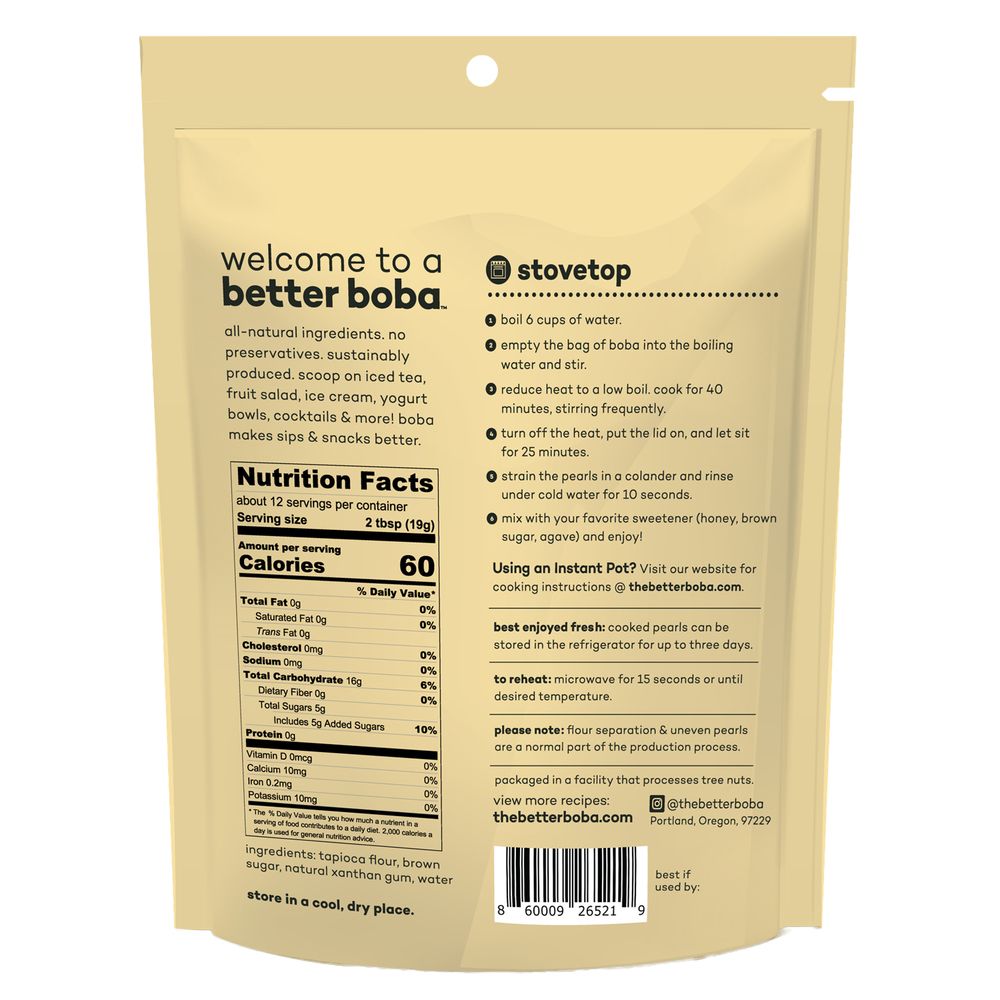 Better Boba™ All-Natural Tapioca Pearls