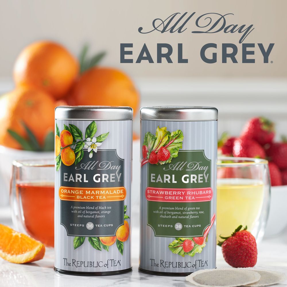 All Day Earl Grey® Strawberry Rhubarb Green Tea – The Republic of Tea