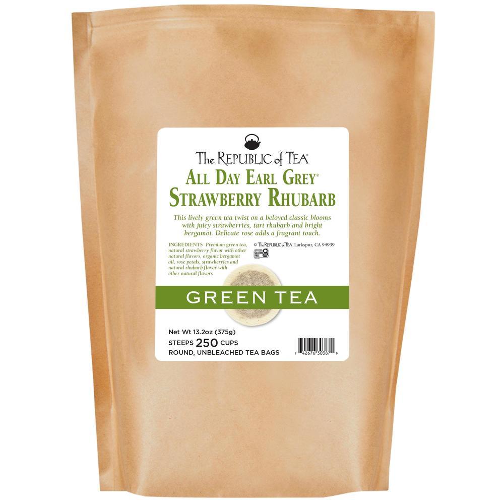 All Day Earl Grey® Strawberry Rhubarb Green Tea – The Republic of Tea