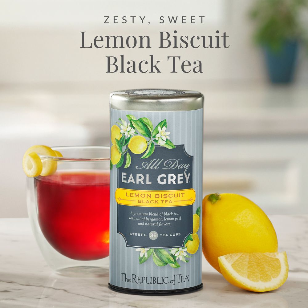 その他 Earl Grey All Day Earl Grey® Lemon Biscuit Black Tea – The Republic of Tea