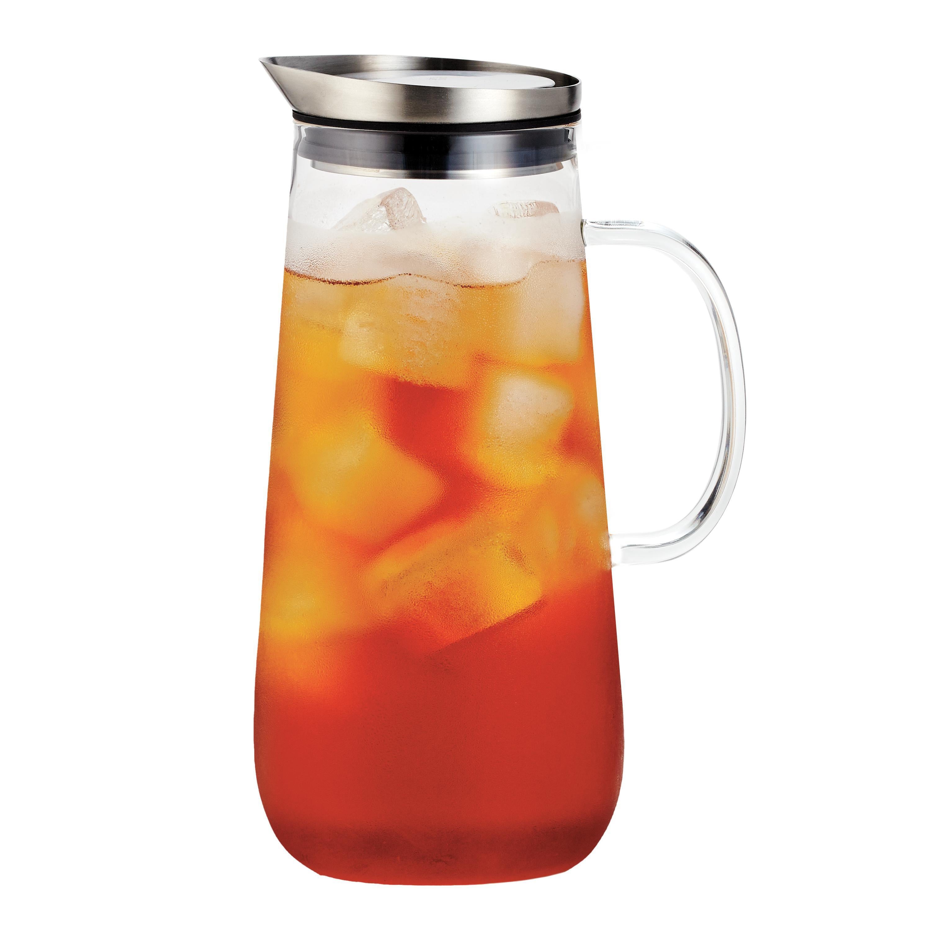 Glass Pitcher with Lid