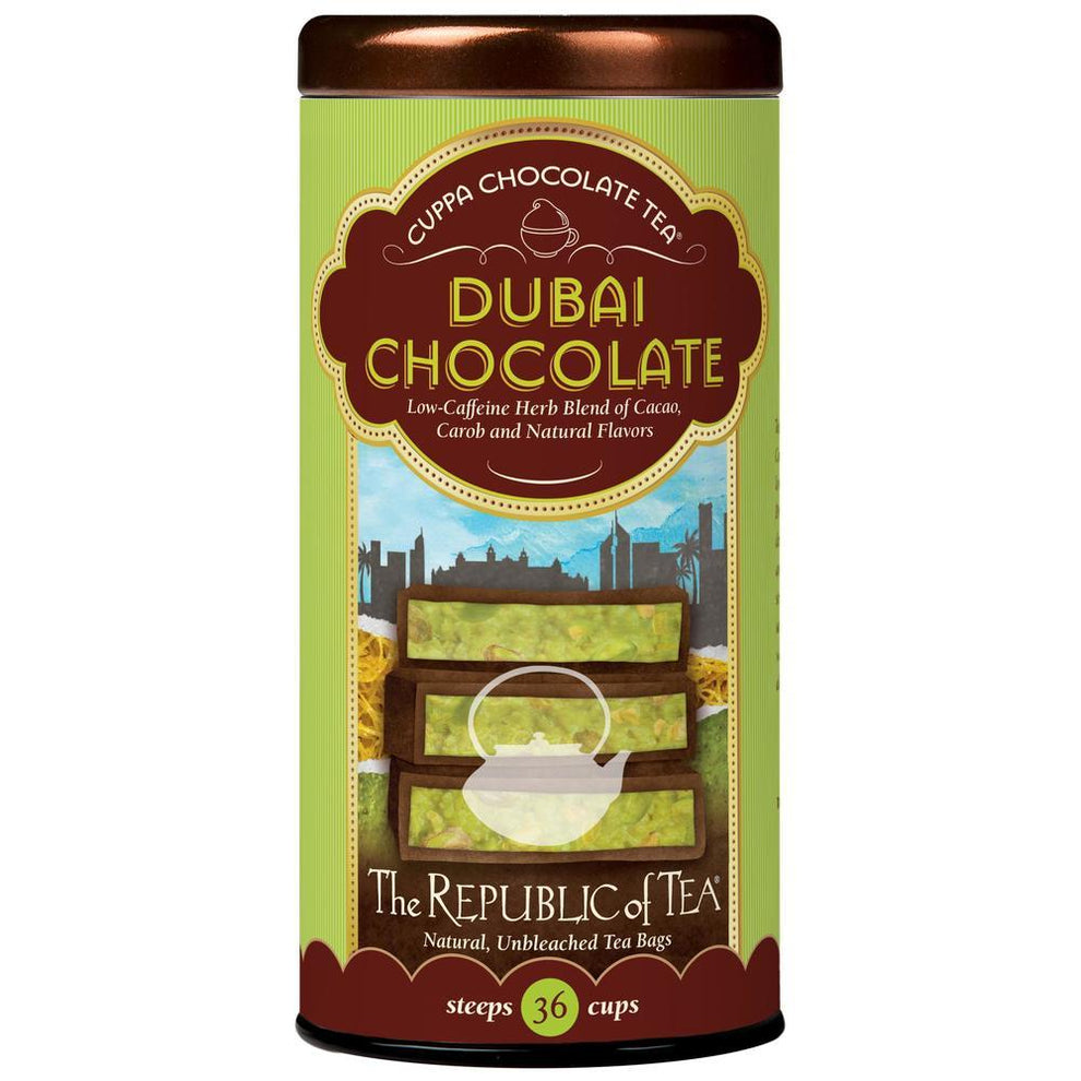 Chocolate Raspberry Tea Bags Dubai Chocolate Tea Bags – The Republic of Tea